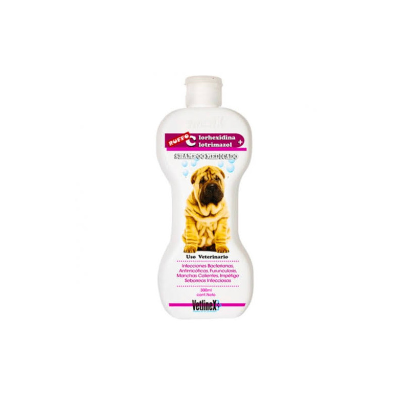 Shampoo Ruffo Clorhexidina + Clotrimazol 300 ML