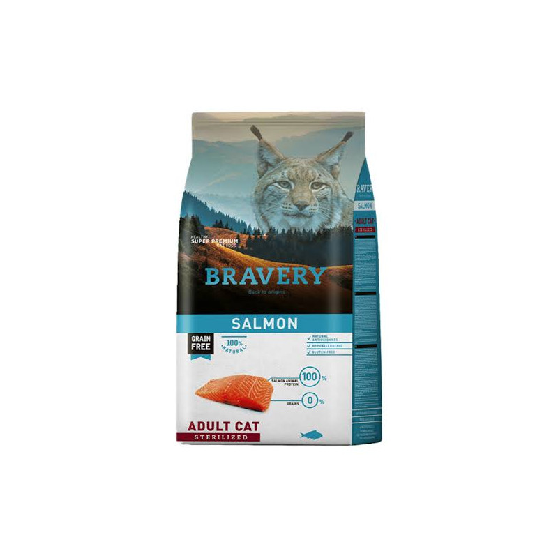 BRAVERY CAT STERILIZED SALMÓN 7 KG