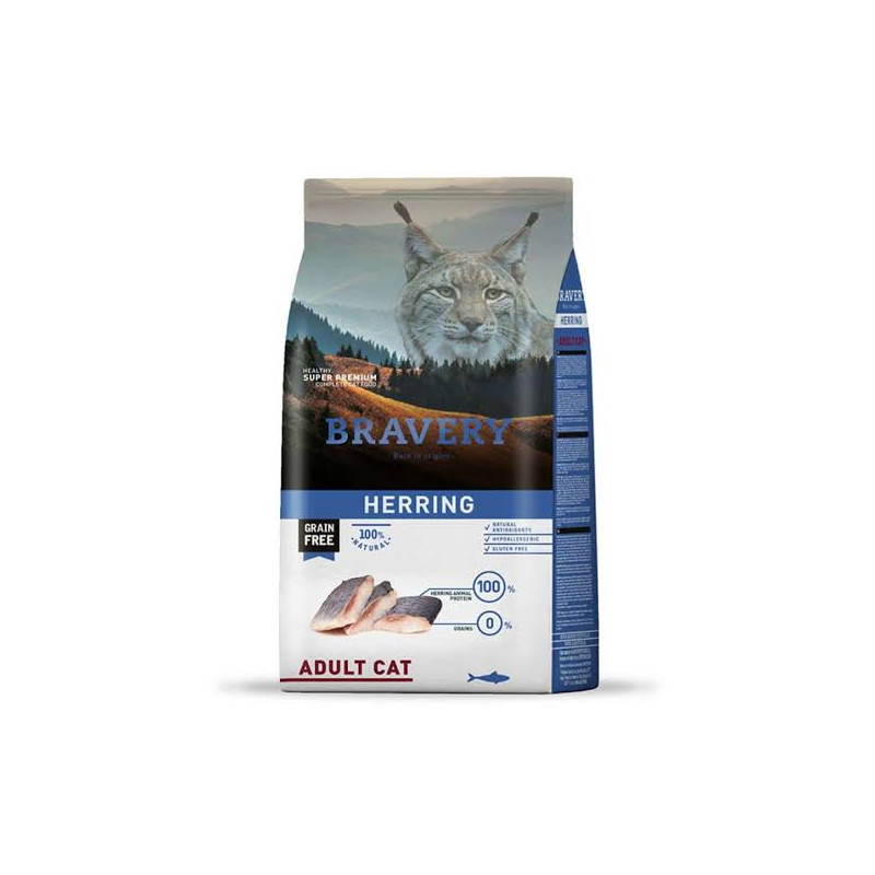 BRAVERY CAT ADULT HERRING 7 KG