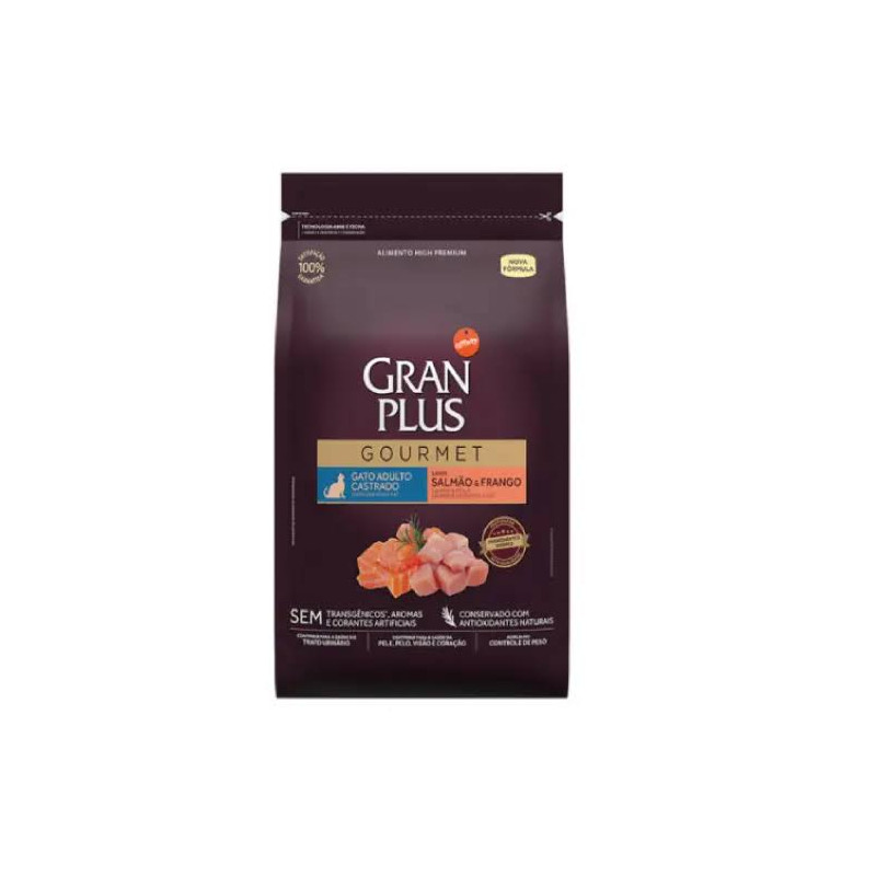 Gran Plus Gourmet Gato Castrado Salmón y Pollo 10 KG